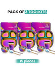Rainbow Colour Steel Dinnerware Set – 3-Pack Family Toolkit