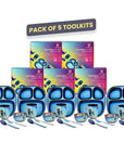 Electric Blue Steel Dinnerware Set – 5-Pack Family Toolkit