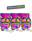 Rainbow Colour Steel Dinnerware Set – 3-Pack Family Toolkit