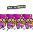 Rainbow Colour Steel Dinnerware Set – 4-Pack Family Toolkit