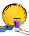 Prism Round Plate Kids Dinnerware Set – 6-Piece Toolkit