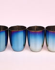 Rainbow Colour Steel Cups – 4-Pack Glass Set for Everyone