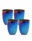Rainbow Colour Steel Cups – 4-Pack Glass Set for Everyone
