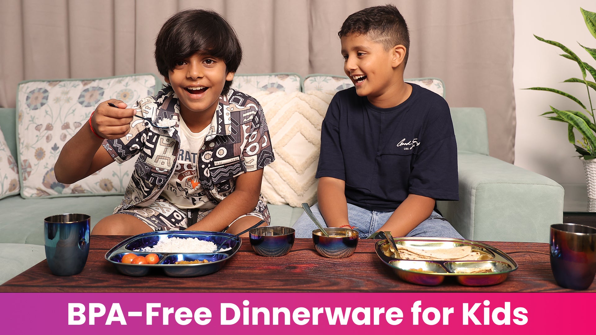 BPA-Free Stainless Steel Dinnerware for Kids