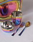 Wellthya 2.0 Rainbow Steel Dinnerware Set – 5-Piece Family Toolkit