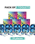 Electric Blue Steel Dinnerware Set – 5-Pack Family Toolkit