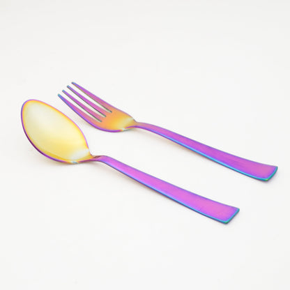 Rainbow Colour Steel Cutlery Set – Spoon and Fork