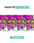 Rainbow Colour Steel Dinnerware Set – 4-Pack Family Toolkit