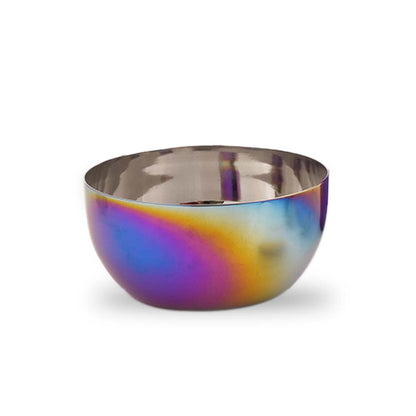 Rainbow Colour Steel Bowl Spoon Set – 4-Pack Family Collection