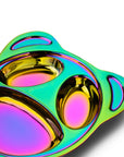 Bear-y Cute Rainbow Colour Steel Plate – Divided Dinner Plate