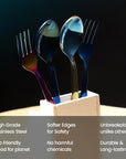 NourishMeal Spoon & fork - Electric Blue