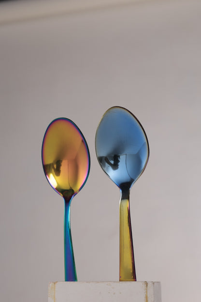 Wellthya 2.0 Rainbow Colour Steel Cutlery Set – Spoon and Fork