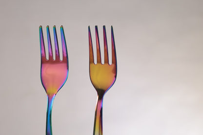 Wellthya 2.0 Rainbow Colour Steel Cutlery Set – Spoon and Fork